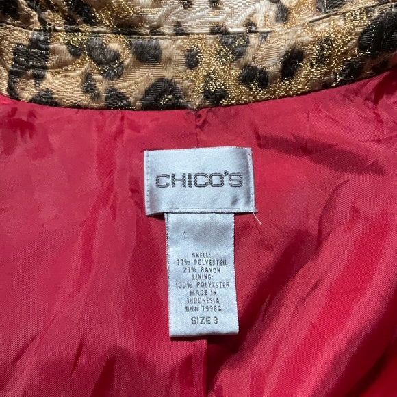 CHICO’S cheetah print light jacket - Picture 5 of 10